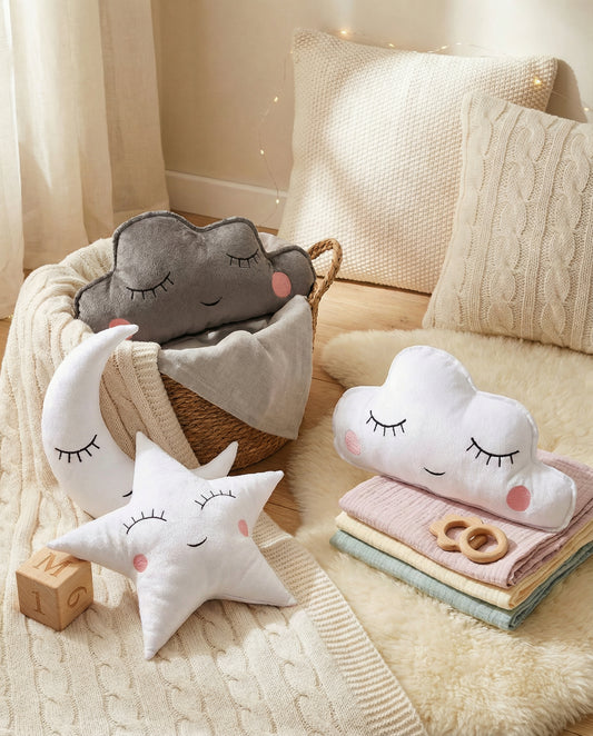 Dark Grey Cloud Crib Toy 1 Pcs