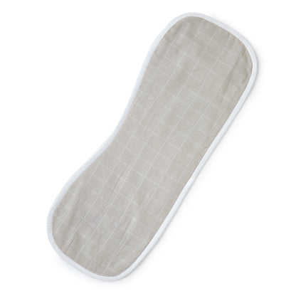 Grey Panda Embroidery Feeding Bibs And Burp 2 Pcs