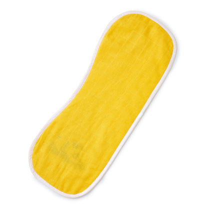 Yellow Panda Embroidery Feeding Bibs And Burp 2 Pcs