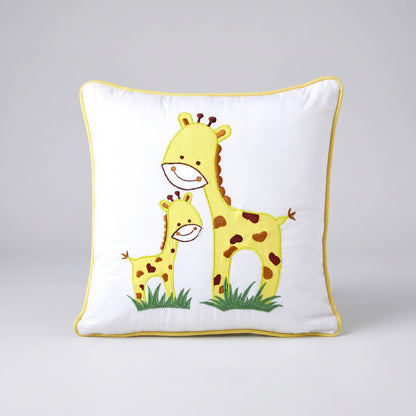 Giraffe Twill Filled Cotton Pillow 1 Pcs