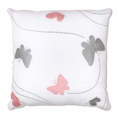 Butterfly Twill Filled Cotton Pillow 1 Pcs
