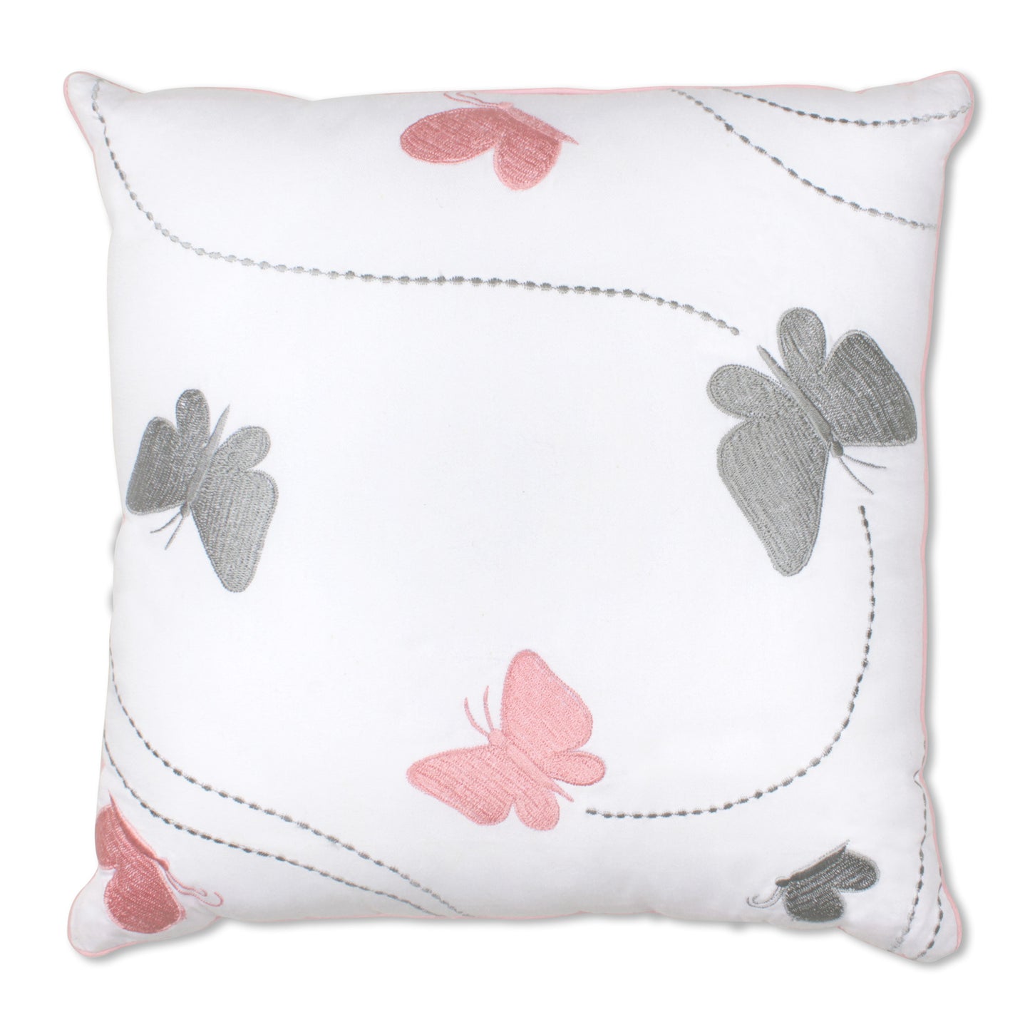 Butterfly Twill Filled Cotton Pillow 1 Pcs