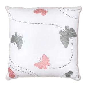 Butterfly Twill Filled Cotton Pillow 1 Pcs