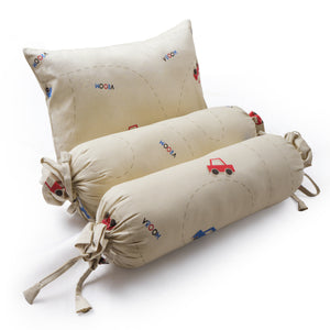 Red & Blue Car Bolster Pillow Set 1 Pcs