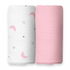 Moon & Pink Swaddles 2 Pcs