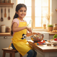 Peekaboo Panda Kids Organic Embroidered Twill Cotton Apron 1 Pcs