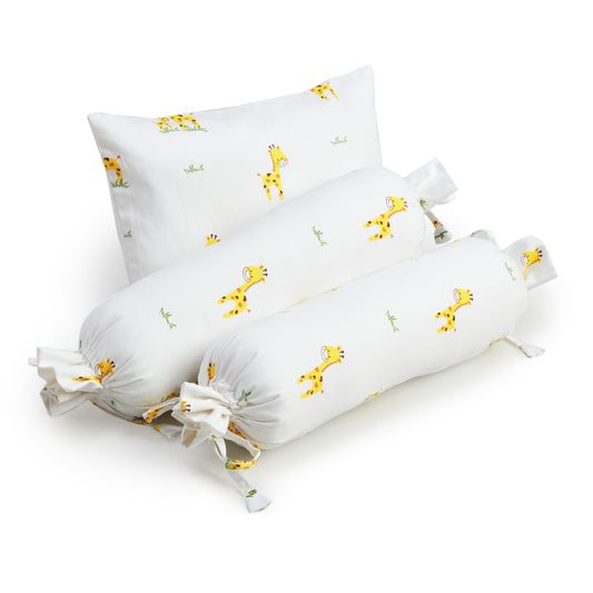 Giraffe Printed Bolster Pillow Set 1 Pcs