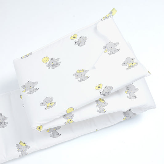 Ellie Friends White Cot Bumper