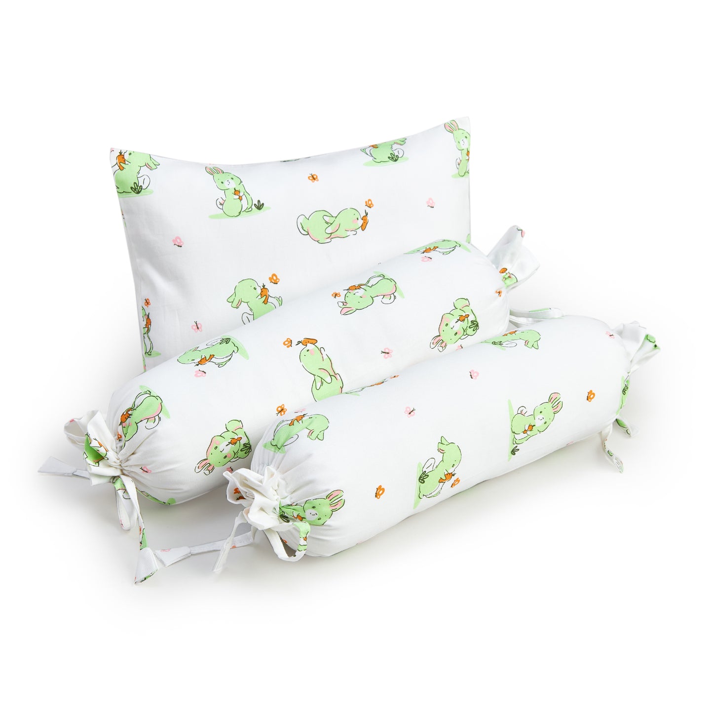 White Bunny Bolster Pillow Set 1 Pcs