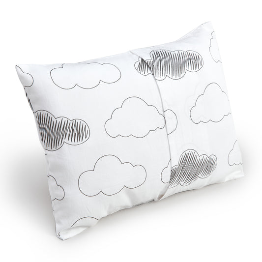 Grey Clouds Bolster Pillow Set 1 Pcs