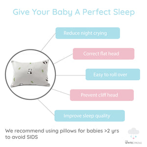 Grey Panda Bolster Pillow Set 1 Pcs