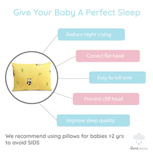 Yellow Panda Bolster Pillow Set 1 Pcs