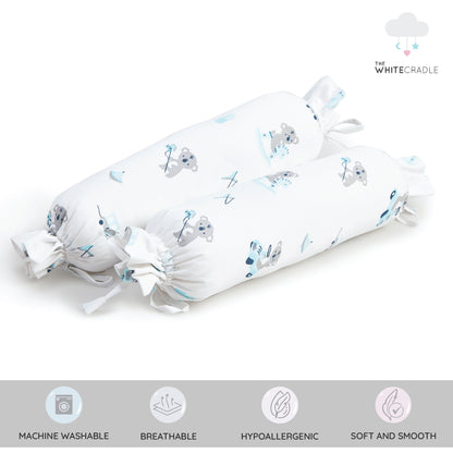 Blue Koala with Horse Bolster Pillow Set 1 Pcs