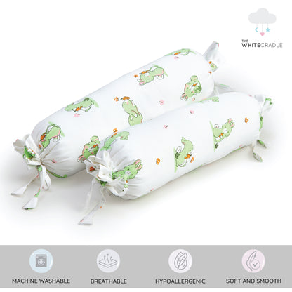 White Bunny Bolster Pillow Set 1 Pcs
