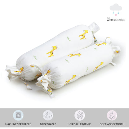 Giraffe Printed Bolster Pillow Set 1 Pcs