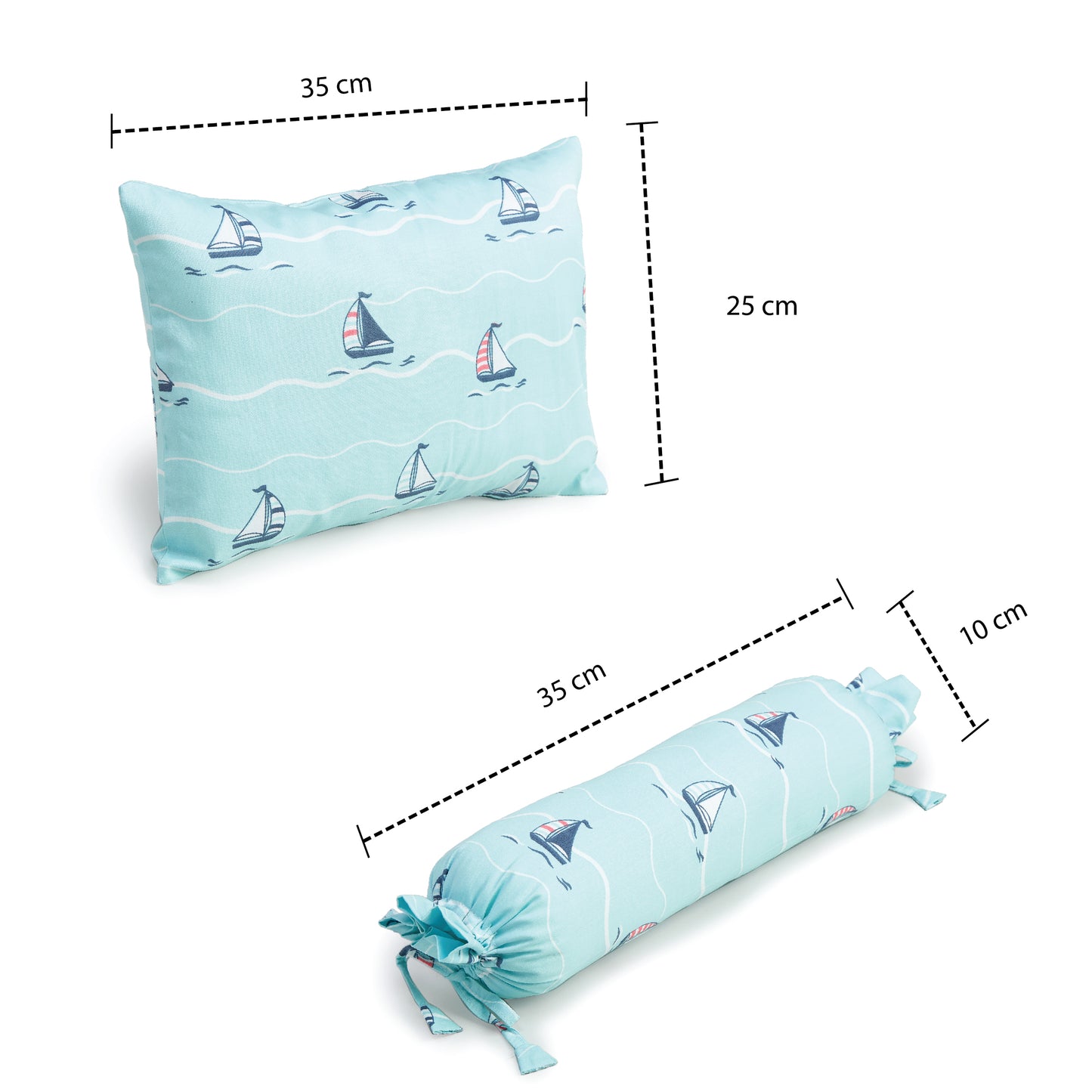 Yacht Blotch Bolster Pillow Set 1 Pcs