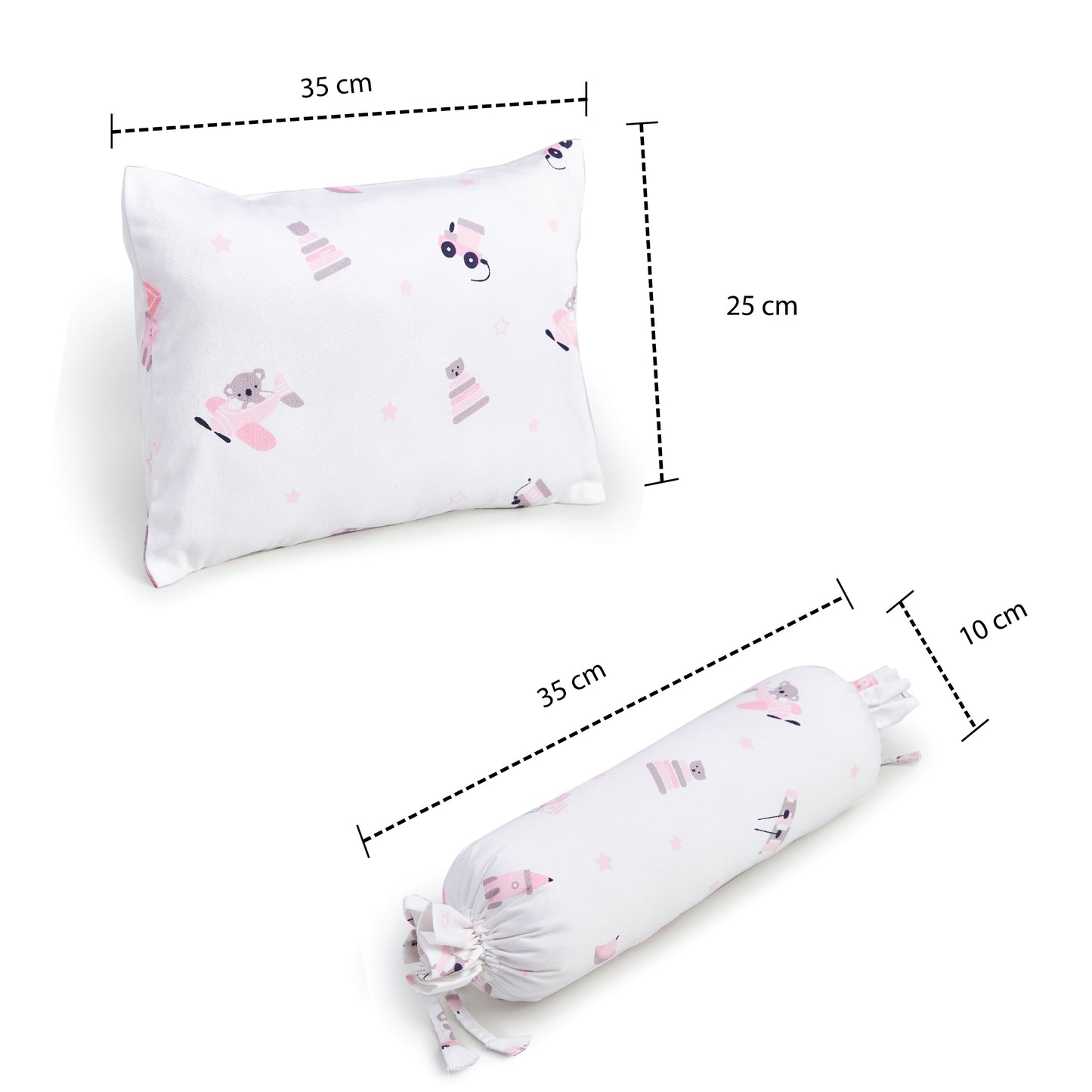 Pink Koala ABC Bolster Pillow Set 1 Pcs