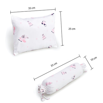 Pink Koala ABC Bolster Pillow Set 1 Pcs