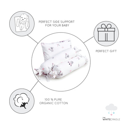Pink Koala with Horse Bolster Pillow Set 1 Pcs