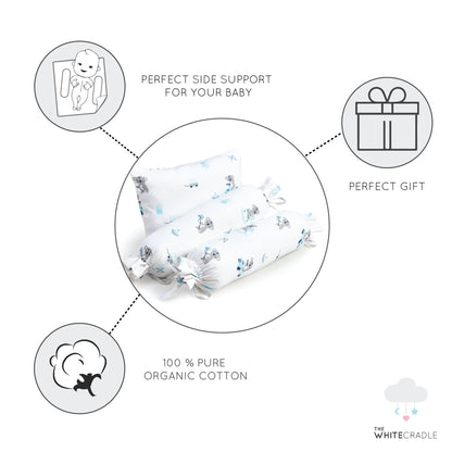 Blue Koala with Horse Bolster Pillow Set 1 Pcs
