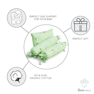 Green Bunny Bolster Pillow Set 1 Pcs
