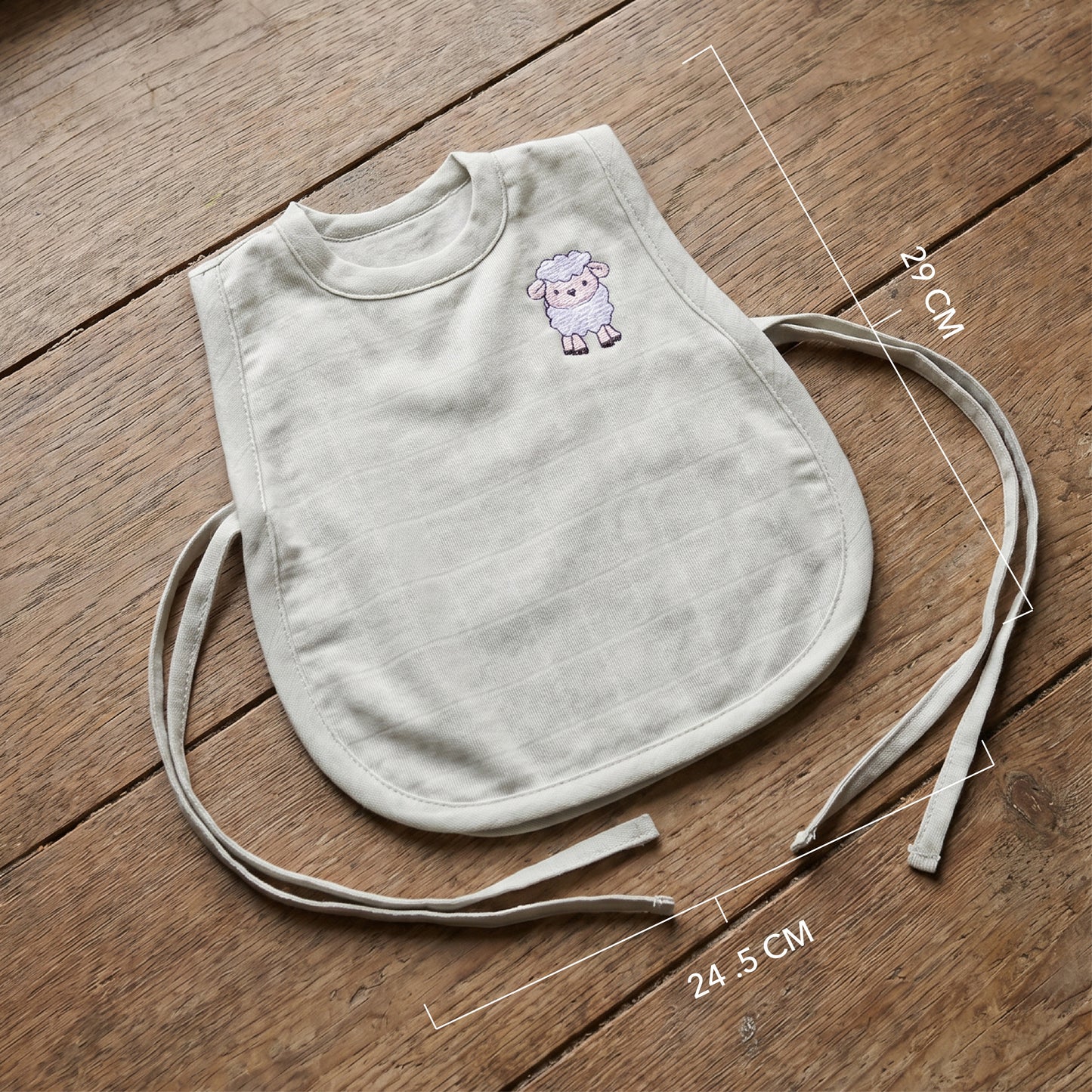 Soft Organic Cotton Baby Vest Set (Pack of 2) | Printed & Embroidered | Big sheep with Pink Bow