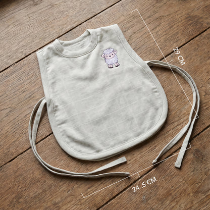 Soft Organic Cotton Baby Vest Set (Pack of 2) | Printed & Embroidered | Big sheep with Pink Bow