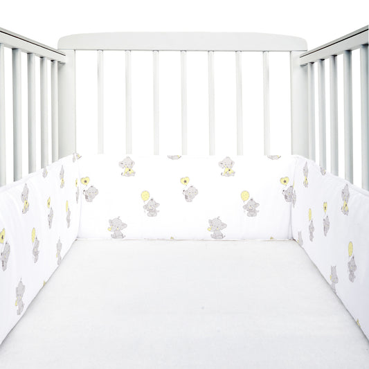 Ellie Friends White Cot Bumper