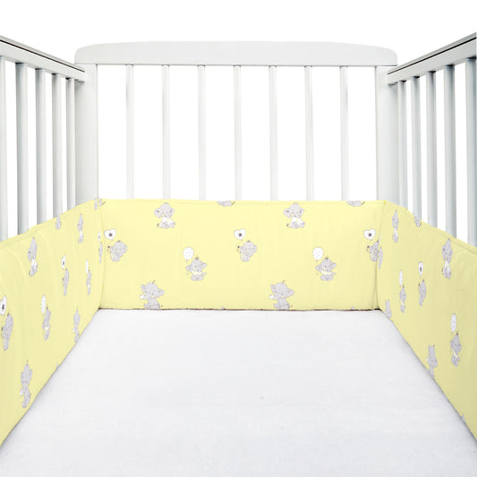 Ellie Friends Yellow Cot Bumper