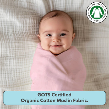 Pink & Grey Swaddles 3 Pcs