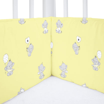 Ellie Friends Yellow Cot Bumper