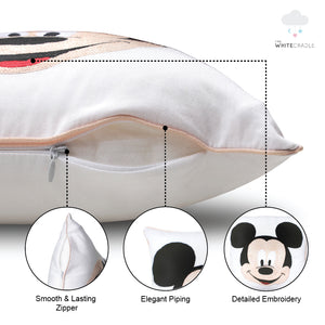 Mickey Face Twill Filled Cotton Pillow 1 Pcs