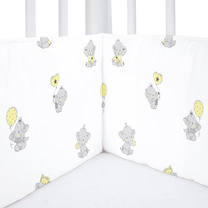 Ellie Friends White Cot Bumper
