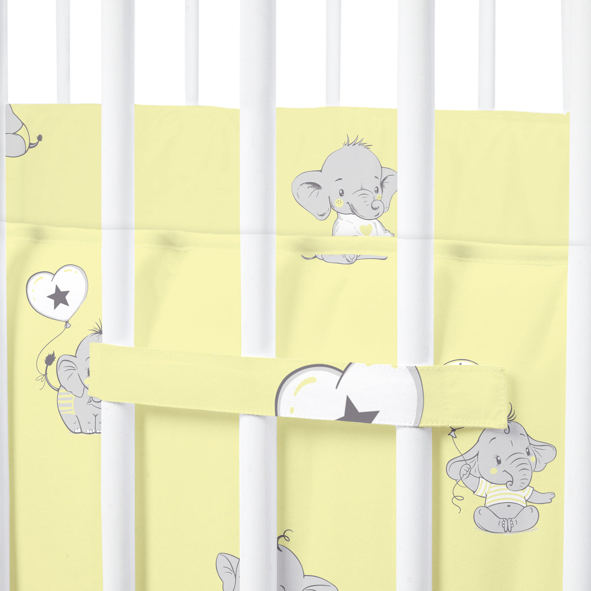 Ellie Friends Yellow Cot Bumper