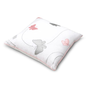 Butterfly Twill Filled Cotton Pillow 1 Pcs