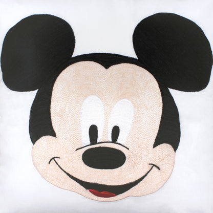 Mickey Face Twill Filled Cotton Pillow 1 Pcs