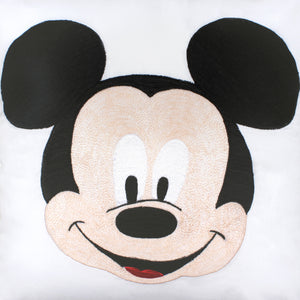 Mickey Face Twill Filled Cotton Pillow 1 Pcs