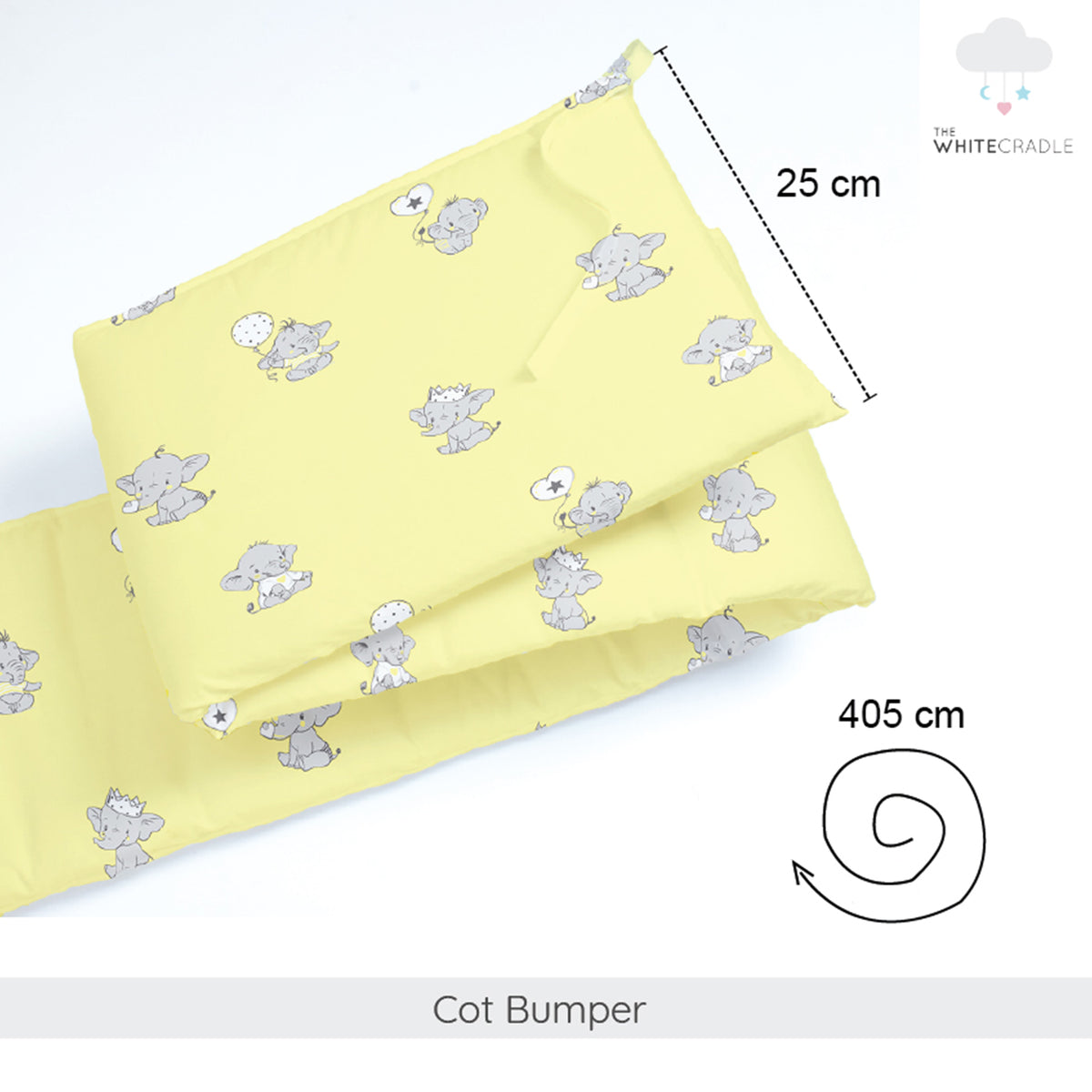 Ellie Friends Yellow Cot Bumper