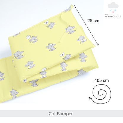 Ellie Friends Yellow Cot Bumper