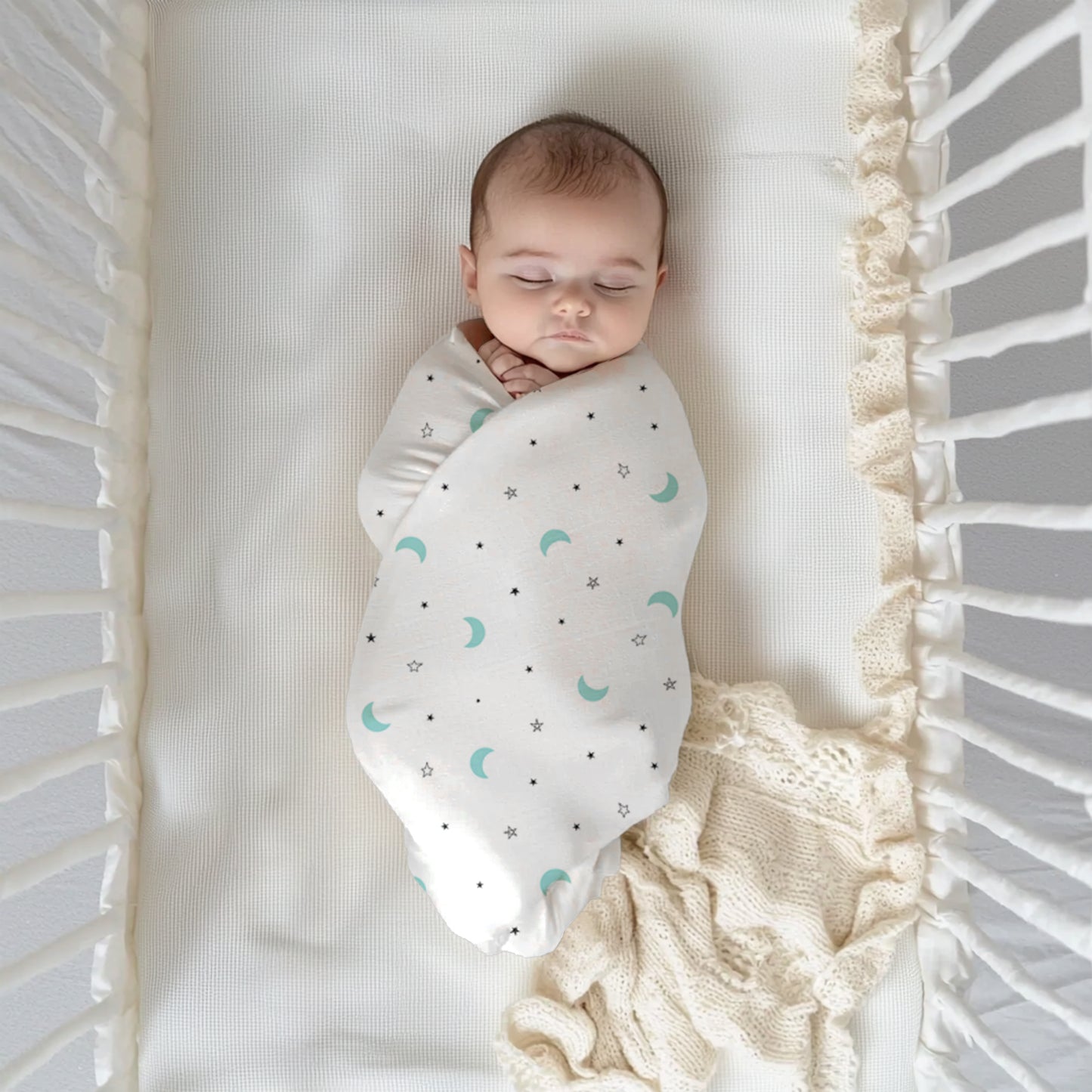 Moon & Blue Swaddles 2 Pcs