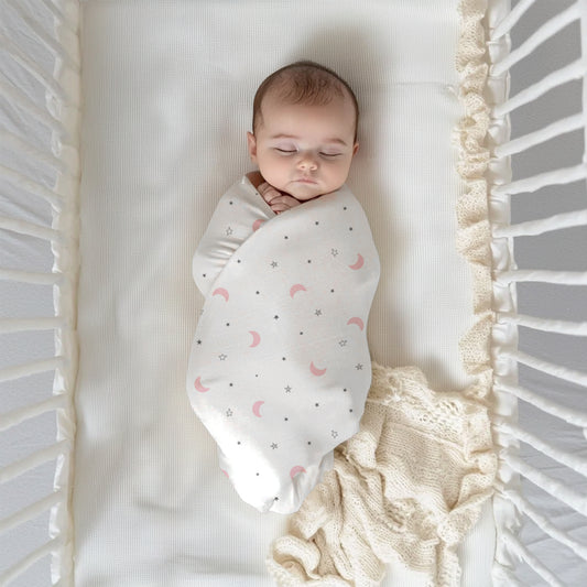Moon & Pink Swaddles 2 Pcs