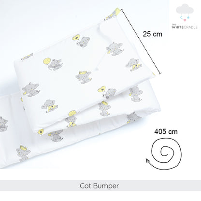 Ellie Friends White Cot Bumper