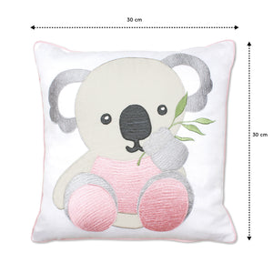 Pink Koala Twill Filled Cotton Pillow 1 Pcs