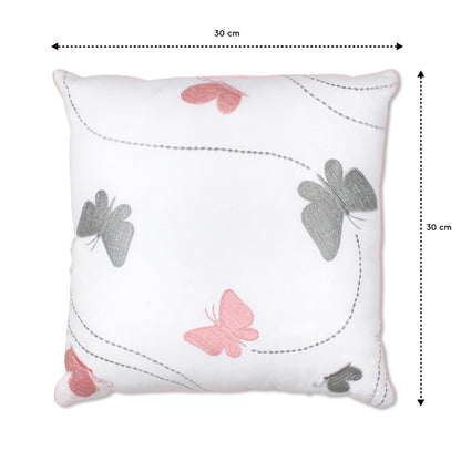 Butterfly Twill Filled Cotton Pillow 1 Pcs