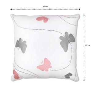Butterfly Twill Filled Cotton Pillow 1 Pcs