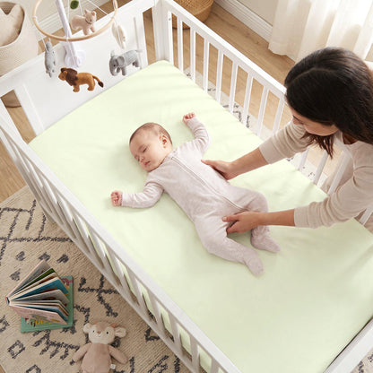Softest Organic Cotton Crib Sheets in Pastel Colours