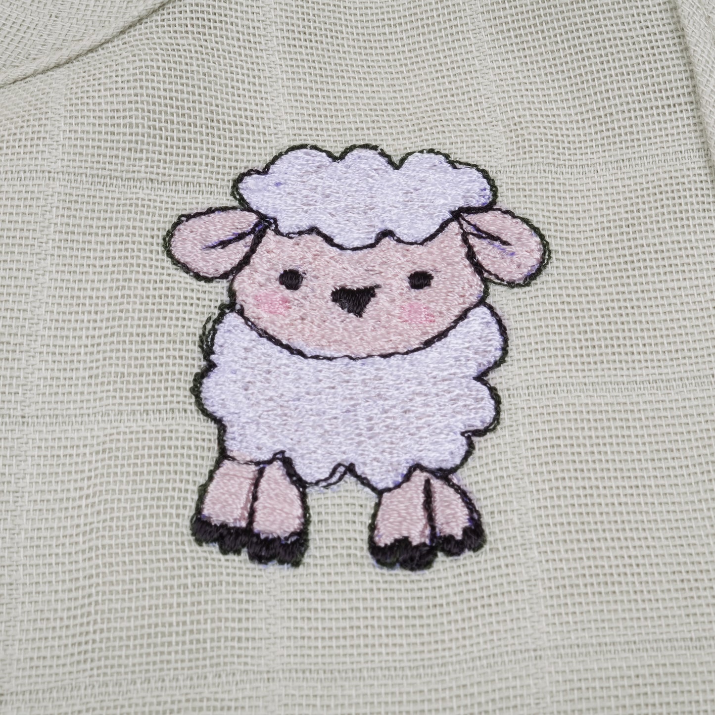 Soft Organic Cotton Baby Vest Set (Pack of 2) | Printed & Embroidered | Big sheep with Pink Bow