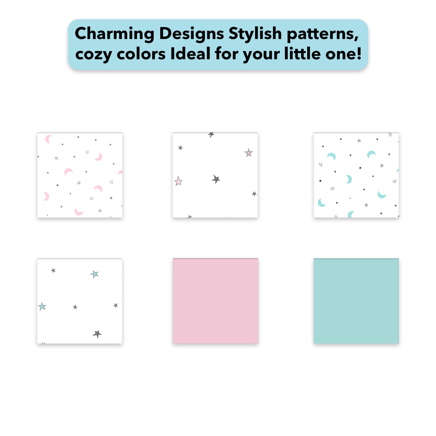 Pink & Grey Swaddles 2 Pcs