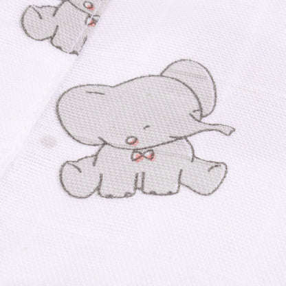 Soft Organic Cotton Baby Vest and Romper (Pack of 2) | Printed  | Blue Ellie With Heart