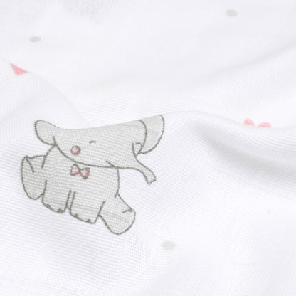 Soft Organic Cotton Baby Vest and Romper (Pack of 2) | Printed  | Pink Ellie With Heart